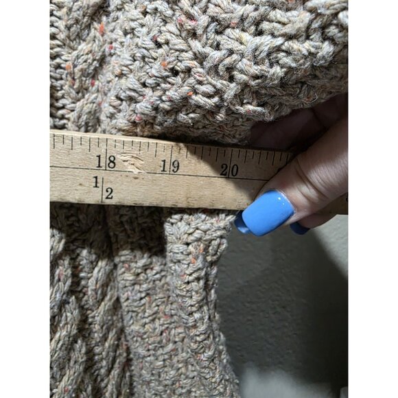 Scotch & Soda Tan Chunky Cableknit Fisherman Sweater Men's Large Pullover - Picture 7 of 7